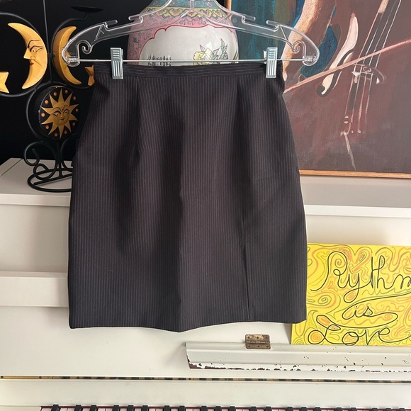 Dynamite Charcoal Pinstripe Skirt Set - Picture 3 of 16